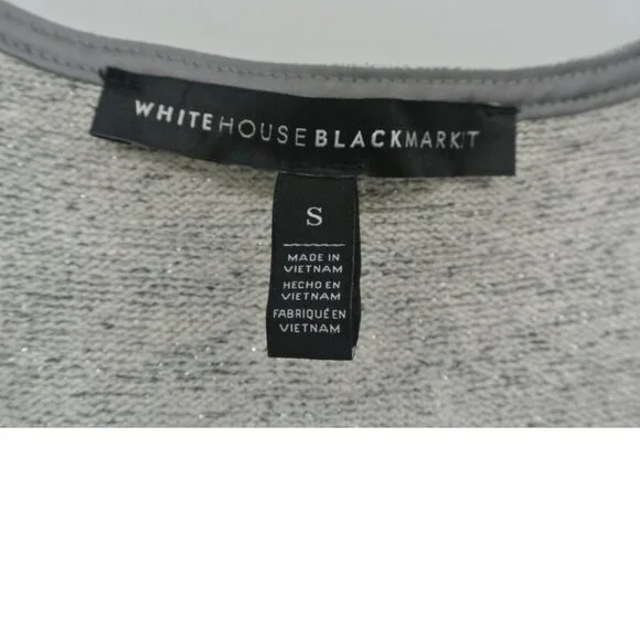 White House Black Market Gray Layered Knit Cowl Neck Sweater + Tank Set (Size S) - Picture 2 of 16